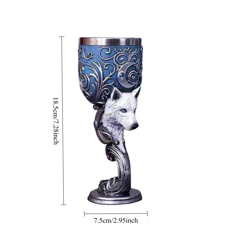 

200ml Tiki Dragon Cup Goblet 304 Stainless Steel,Engraved Wine Chalice Mug,Reusable Bar&Home Party Drinkware Unique Gifts 200ml