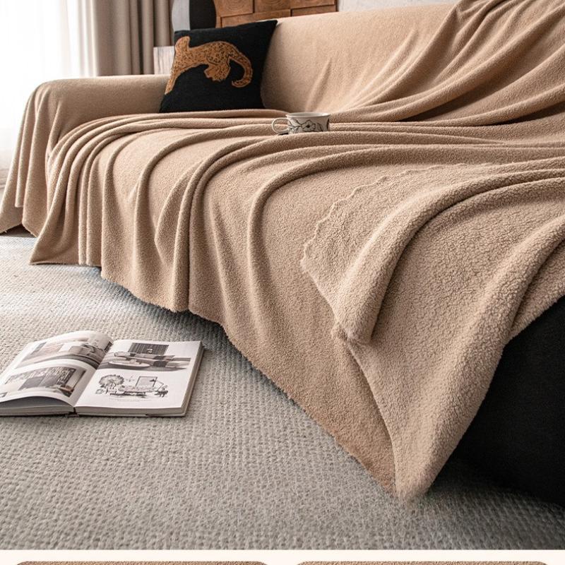 Plush sofa cover, sofa cover, autumn and winter, a whole all-inclusive thickened seat cushion