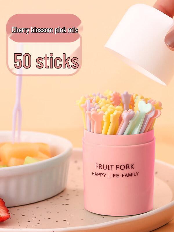 ZISIZ Disposable Plastic Fruit Fork Set