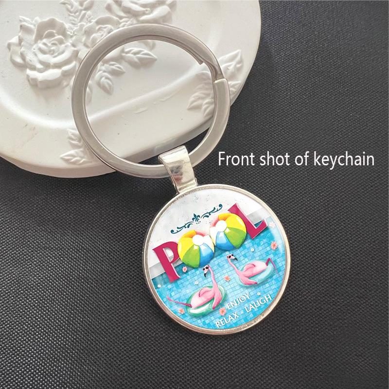 Temu Bestseller: Metal Glazed Gem Keychain - Perfect Pool Party Favors & Souvenirs