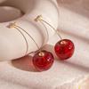 Sterling Silver Needle Earrings: Summer Sweet Strawberry, Cherry & Grape - Cute, Fresh, Versatile Ear Accessories