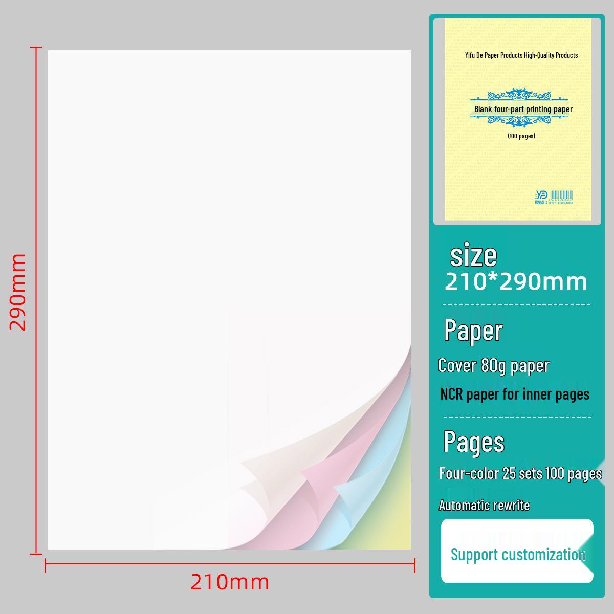 Carbonless A4 Blank Printer Paper: 2-4 Part Custom Copy for Dot Matrix