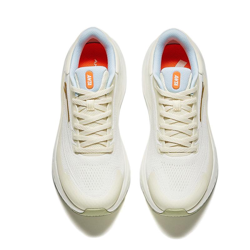 Anta Lightweight Low top City Commute Training Running Shoes Women's Light Beige White Sneakers 122525547R-2
