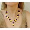 Necklace Bio-Tourmaline Quartz 14 Ct Gold Plated Silver Jewelry 18-20''
