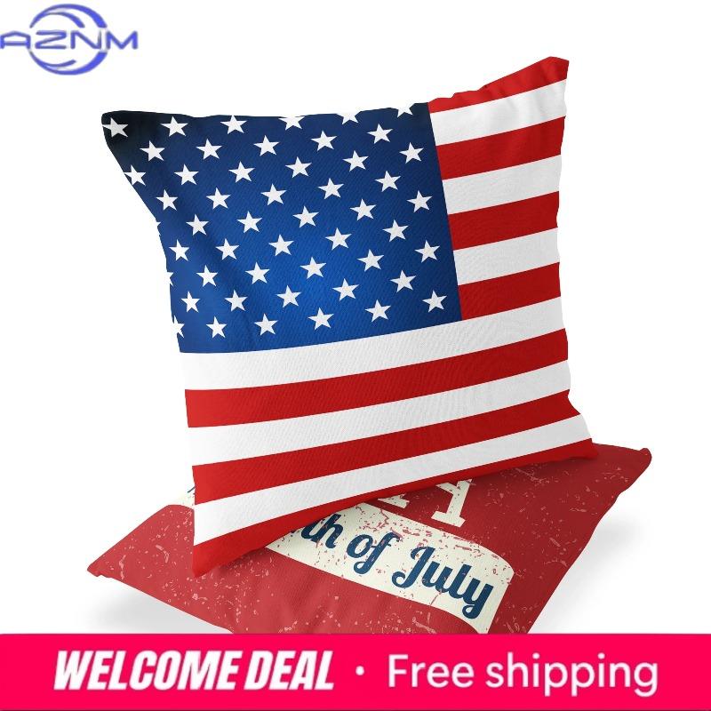 American Independence Day Series Love Usa Printed Square Home Decoration Pillowcase Cojines Decorativos Para Sof Akcesoria Kuch