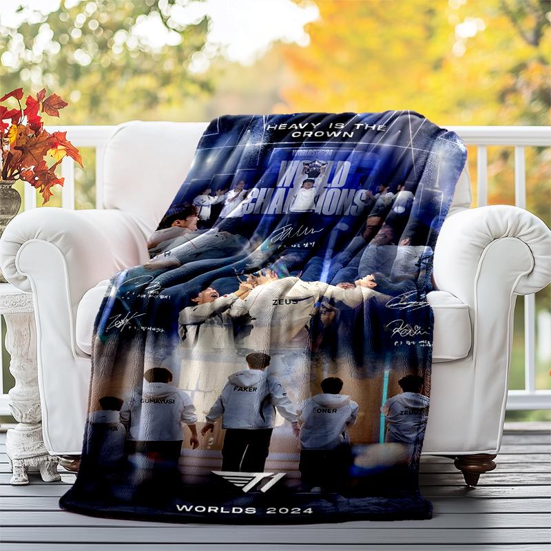 T1 Flannel Blanket Soft All-Season Throw, Design for Camping, Car Travel, Hiking Sofa, Bed, Office Perfect Gift for Parties