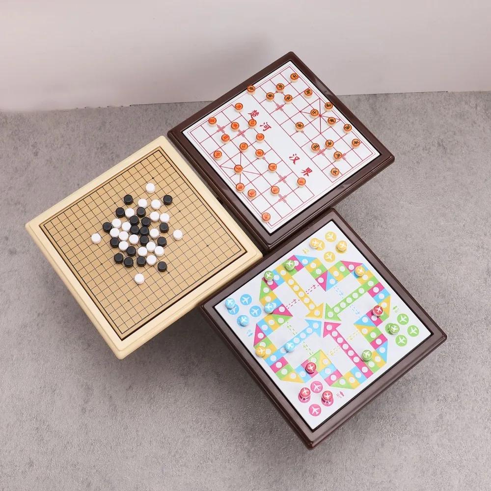1:12 Scale Miniature Dollhouse Chinese Chess/Go/Reversi Board Game Set Lifelike Tabletop Strategy Game Accessories Present