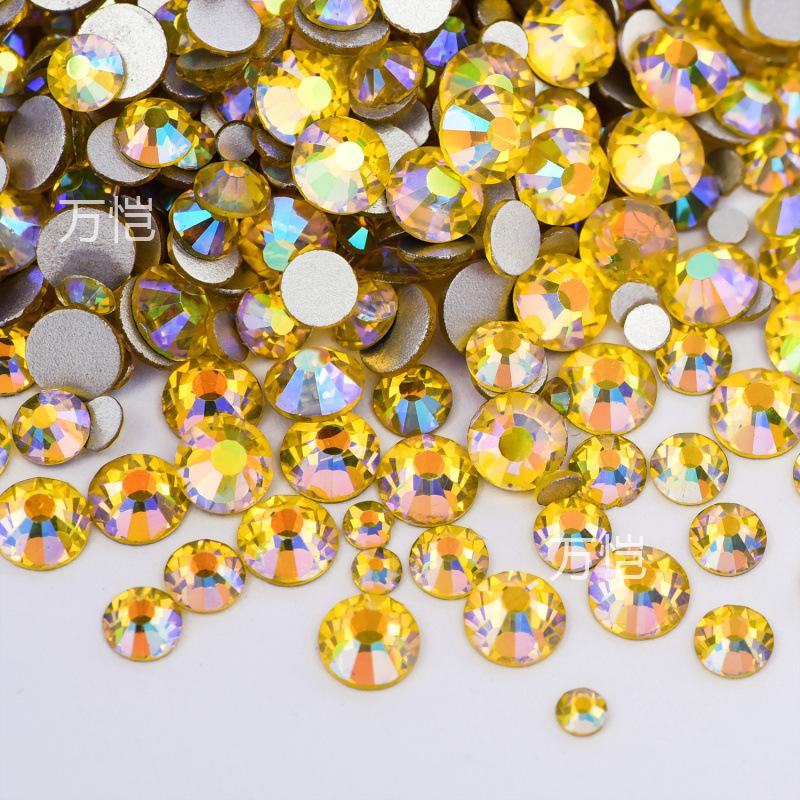 Ss3-Ss16 Mixed Size Flat Bottom Drill, Mobile Phone Case Diy Sticker Diamond Crystal Glass, Creative Nail Art Jewelry Accessories