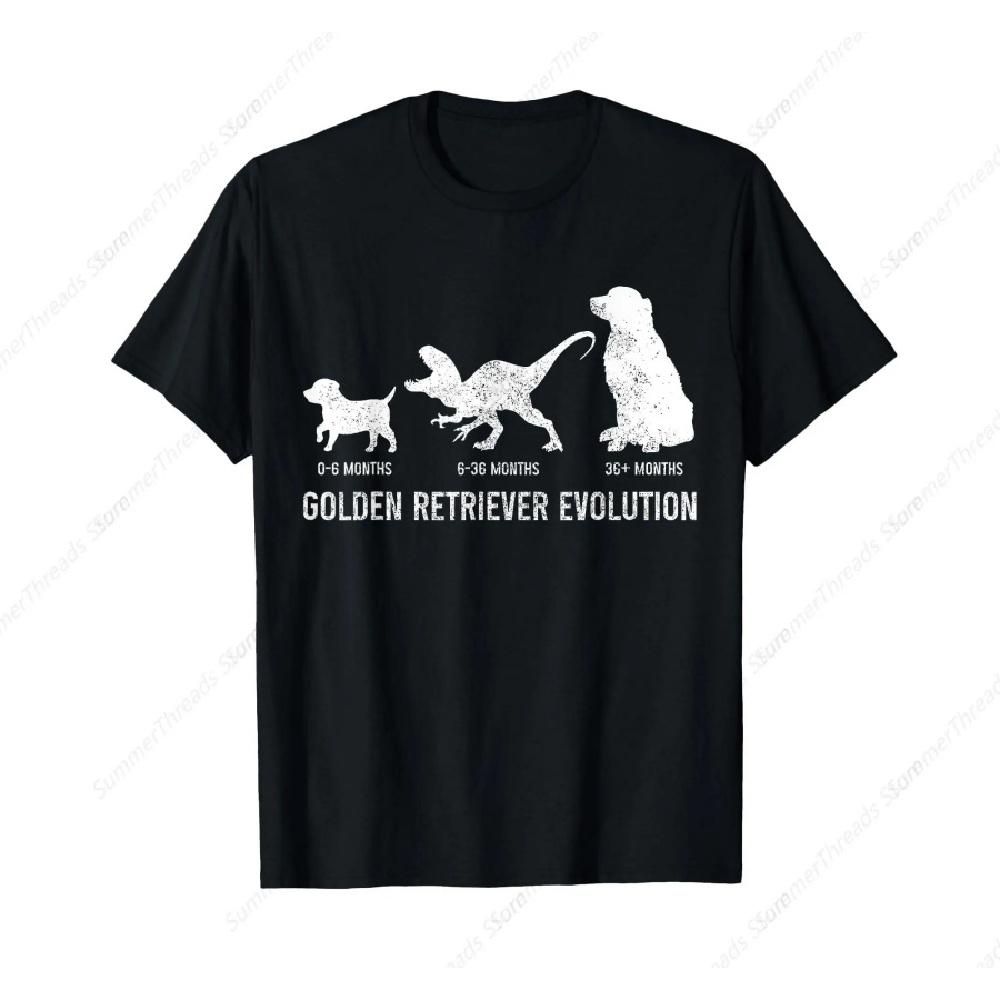 Golden Retriever Mom Dad Puppy Funny Dog Owner Dog Lover T-Shirt XXXXXL чёрный