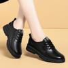 fashion Spring Autumn Women's Fashion Pumps Shoes Soft Leather Wedges Casual Shoes Comfortable  Soft Leather Middle-aged And Elderly