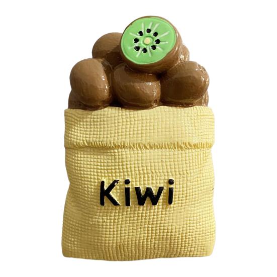 

3D Simulated Food Refrigerator Magnet Resin Fruit Bread Fridge Magnet Home Kitchen Office Whiteboard Locker Magnetic Decoration Kiwi fruit