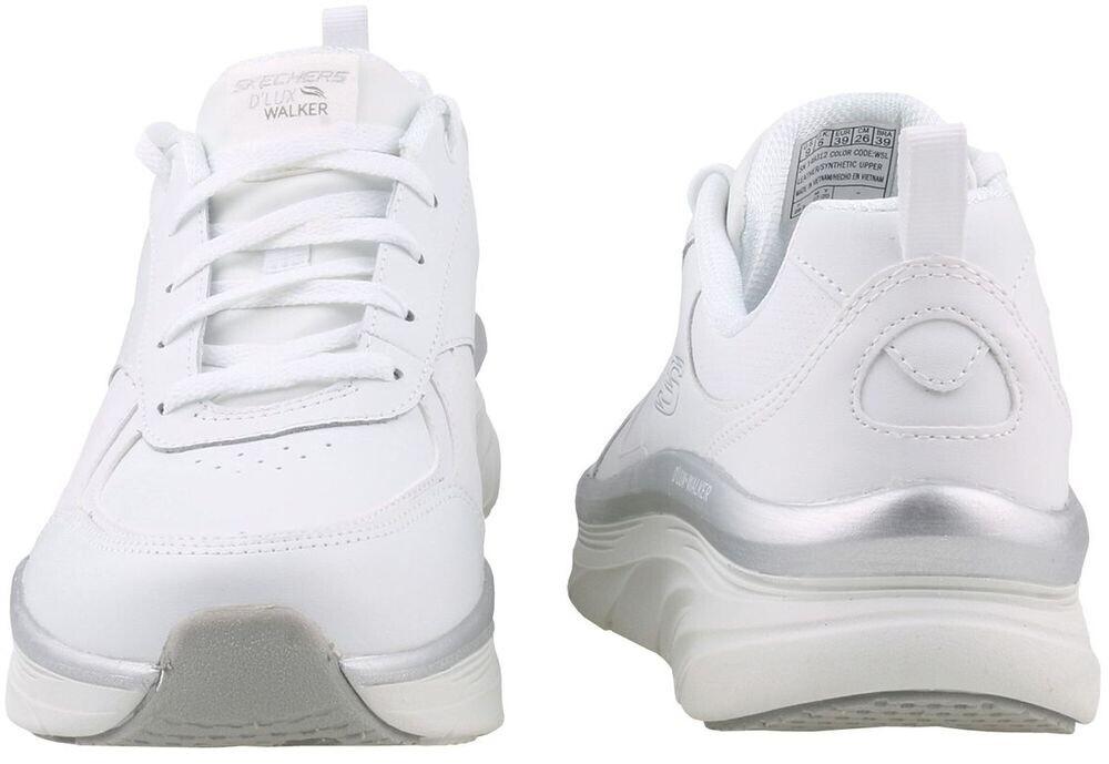 Skechers Relaxed Fit: кроссовки D'Lux Walker- Timeless Path белый/серебристый