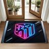 Atletico Madrid Design Crystal Velvet Rug Soft Decorative Mat for Bedroom Entrance