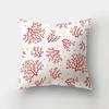 Nordic fashion geometric plant orange red pillowcase 45X45cm living room sofa cushion cover bedroom home decoration