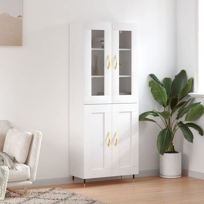 VidaXL Highboard White 69.5x34x180 Cm Engineered Wood 3198321