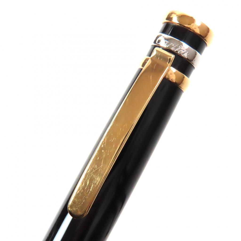 Very Good Cartier Ballpoint pen Trinity Engraved logo twist fastening black mens Used