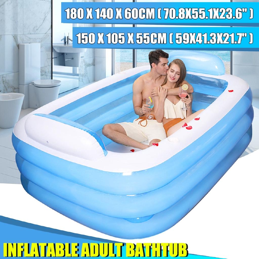 Adults Kids Playing Pool Bathing Tub Outdoor Indoor Summer Family Inflatable Swimming Pool 180cm
