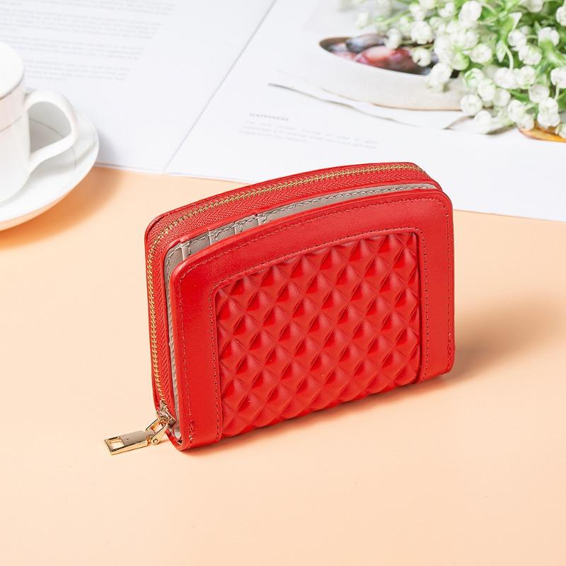 New Women's Wallet, Short Multi-card Card Bag, Small Fresh, Simple and Fashionable Zipper Change Bag Wallet