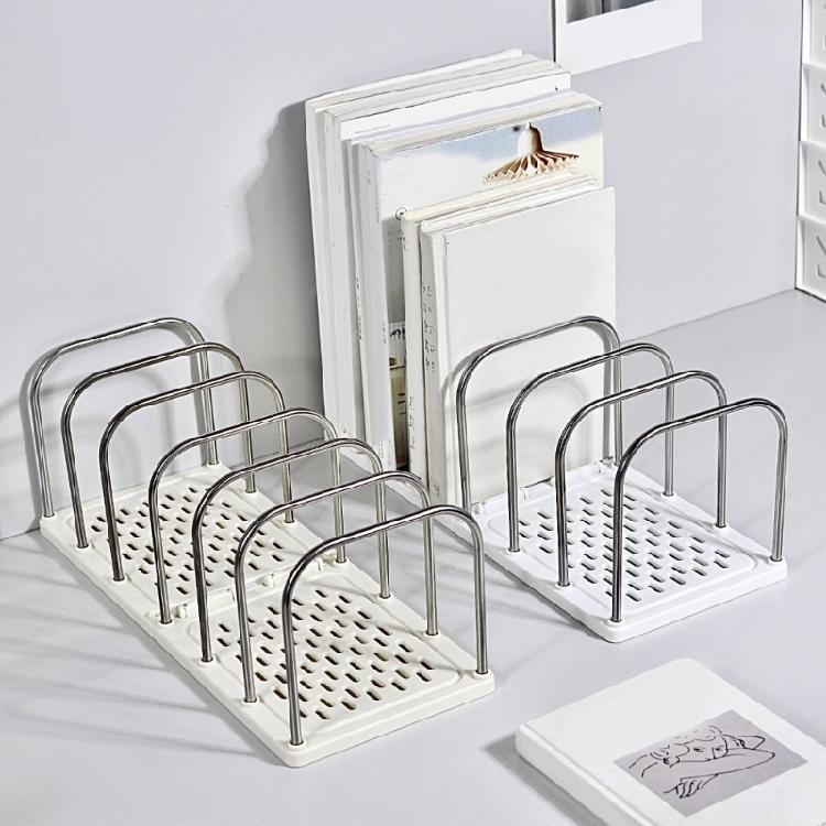 Desktop File Sorter Organizers 6 Section Bookend Space Saving Book Organizers Magazine Stand for Book Magazine Album