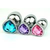 3 Size Anal Plug Heart Stainless Steel Crystal Anal Plug Removable Butt Plug Stimulator Anal Sex Toys Prostate Massager Dildo