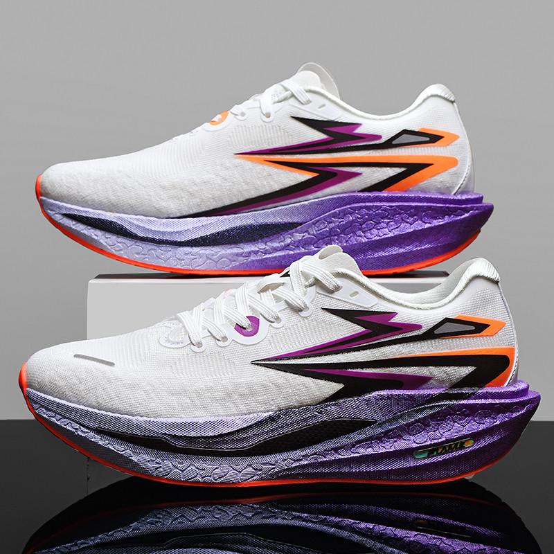 Running Shoes Professional Marathon Full Palm Carbon Board Racing Running Shoes Shock Absorption Rebound Sports Shoes Training Shoes Men