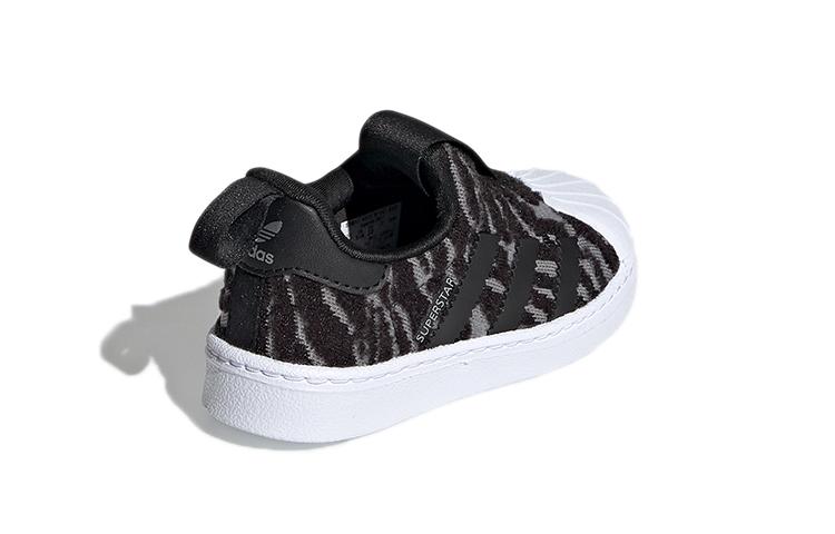 Adidas Originals 360 I Slip Resistant Low top Skateboard Shoes Black Gray Infant And Toddler EE6277
