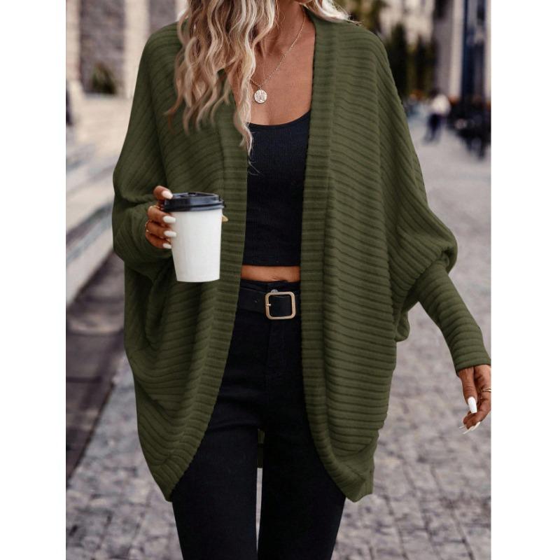Women S Knitted Batwing Sleeve Cardigan Casual Autumn Outerwear