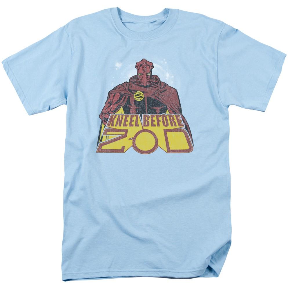 DC Comics - Superman - Kneel Before - Adult Unisex Short Sleeve T-Shirt - Blue M