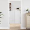 Swing Doors 2 Pcs 100 X 40 Cm Solid Pine Wood White