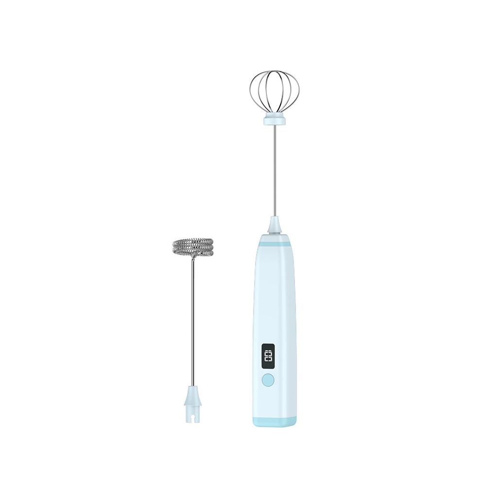 Digital Display Electric Milk Frother Wireless Milk Foam Maker Manual Cream Blender  Baking