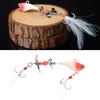 Sequin Luminous Simulation Artificial Fishing Lure Bait with Feather Rotation VIB Fish Shape