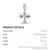 Plane Pendant Charm Real 925 Sterling Silver with Zirconia Beads for Women Charm Bracelet Necklace Fashions Jewelry Making