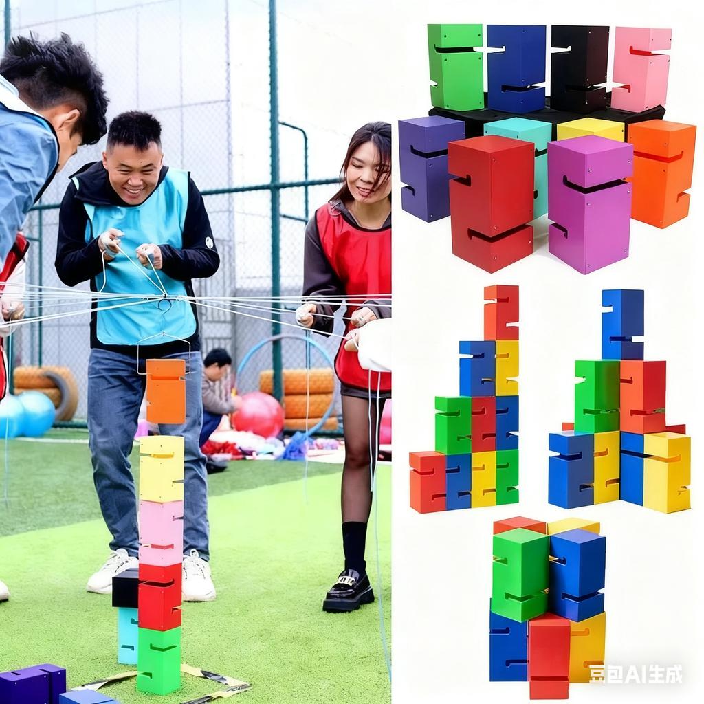 Team Building Interactive Games Tower Building Children'S Party Outdoor Games Team Building Sports Meeting Expand Cooperation