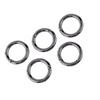 5PCS Zinc Alloy Round Carabiner Spring Snap Clips Hook Keychain Keyring Buckle