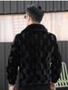 2024 Men's Gold Sable Velvet Lapel Coat: High-End Light Luxury, Warm Faux Mink Velvet Fashion