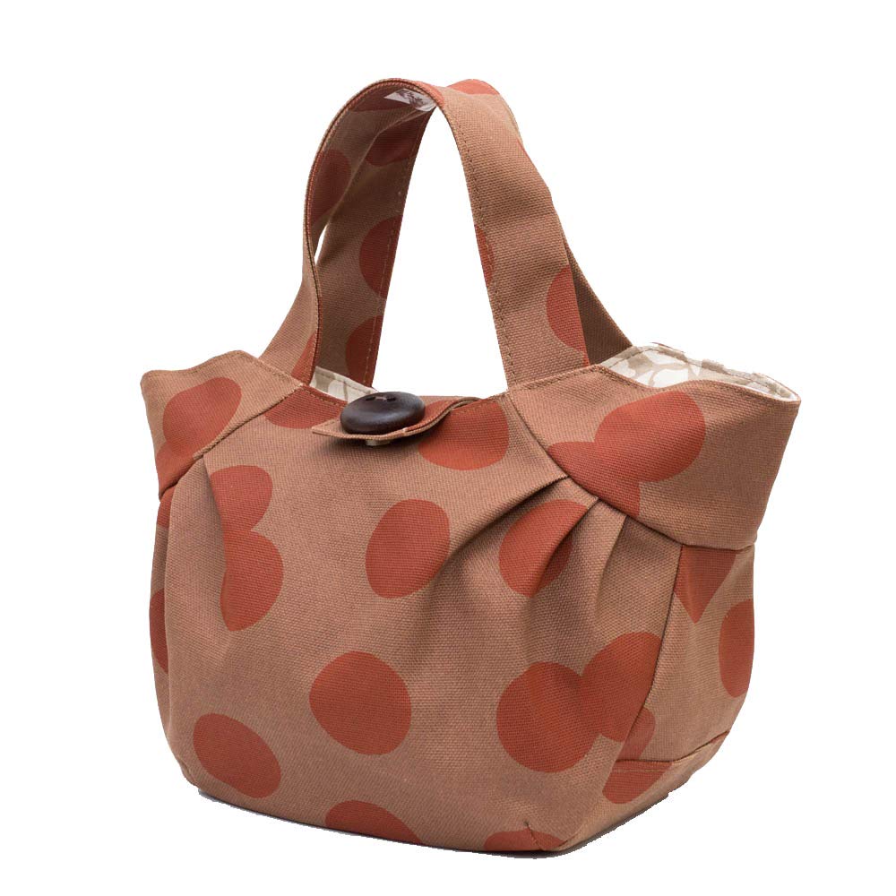 

Tote bag for made in persimmon tannin Japanese Kurashiki pleated birthday [creare kiki] women, lightweight, round, cute, Japan, dye, style, canvas,