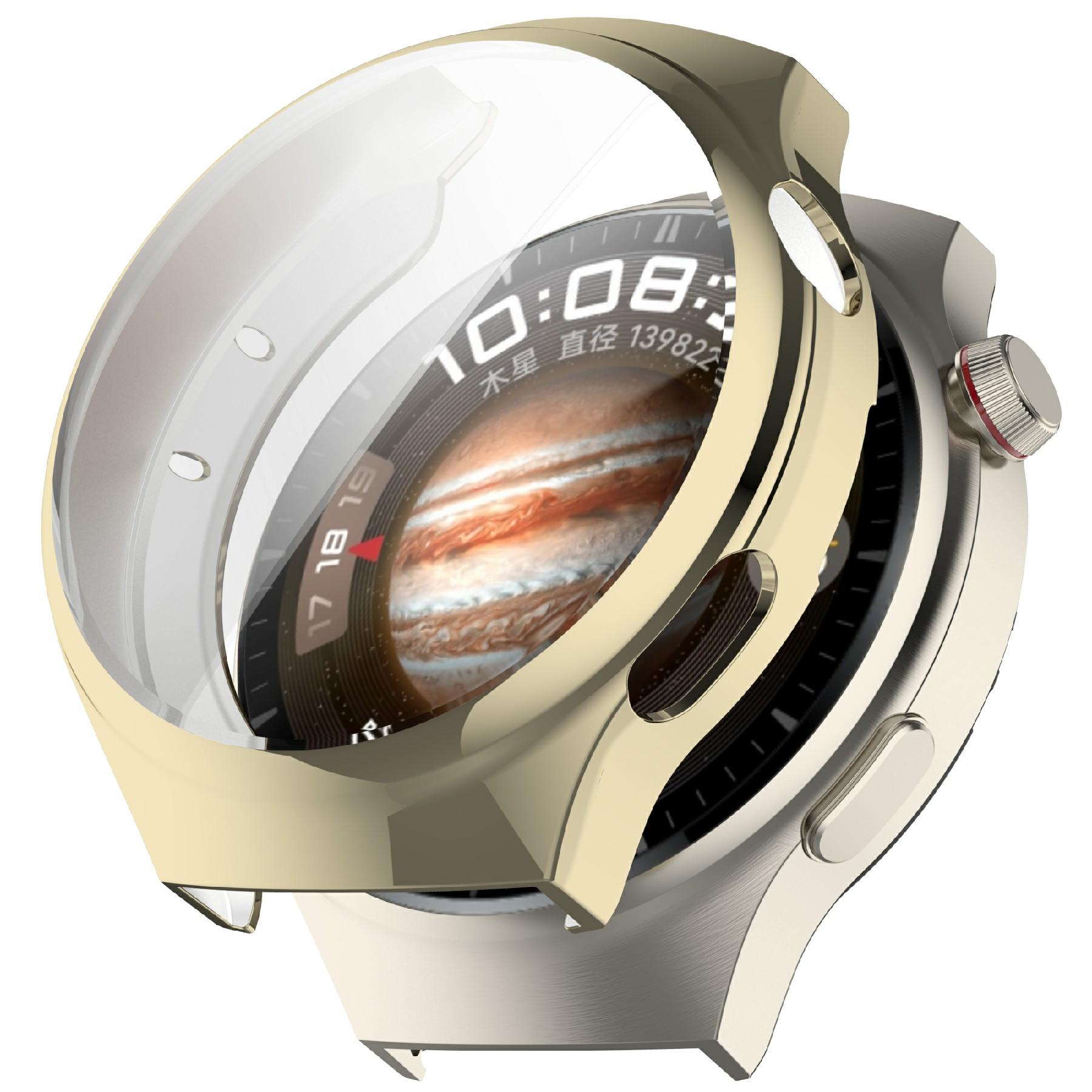 

Для Huawei Watch 4 TPU Чохол для годинника Повне покриття Гальванічне захисне покриття Light Gold