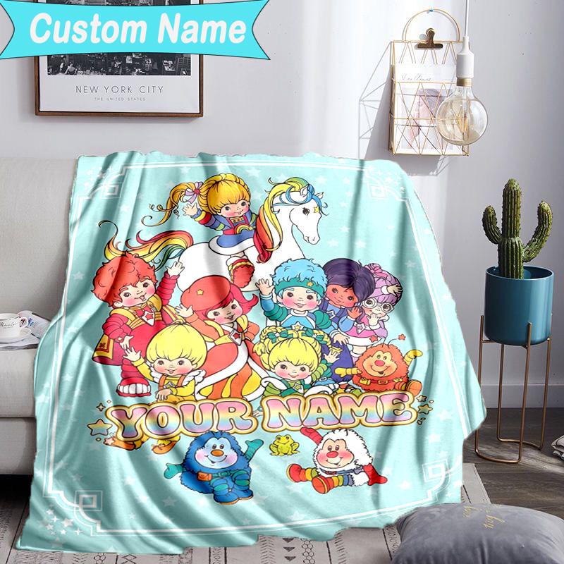 Custom Name Blanket Rainbow Adventure Blanket Bedding Blanket for Travel, Camping, Living Rooms, Offices, Sofas, Fan Christmas gift