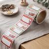 Holiday Embellishments for Scrapbooking Christmas Handwritten Name Tags Stickers Self-adhesive Coated Paper Stickers Roll Gift Personalized
