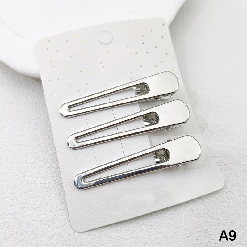 

3 шт. серебряные шпильки для женщин, милые металлические шпильки, заколки-уточки, боковые челки, заколки для волос, аксессуары для волос для девочек