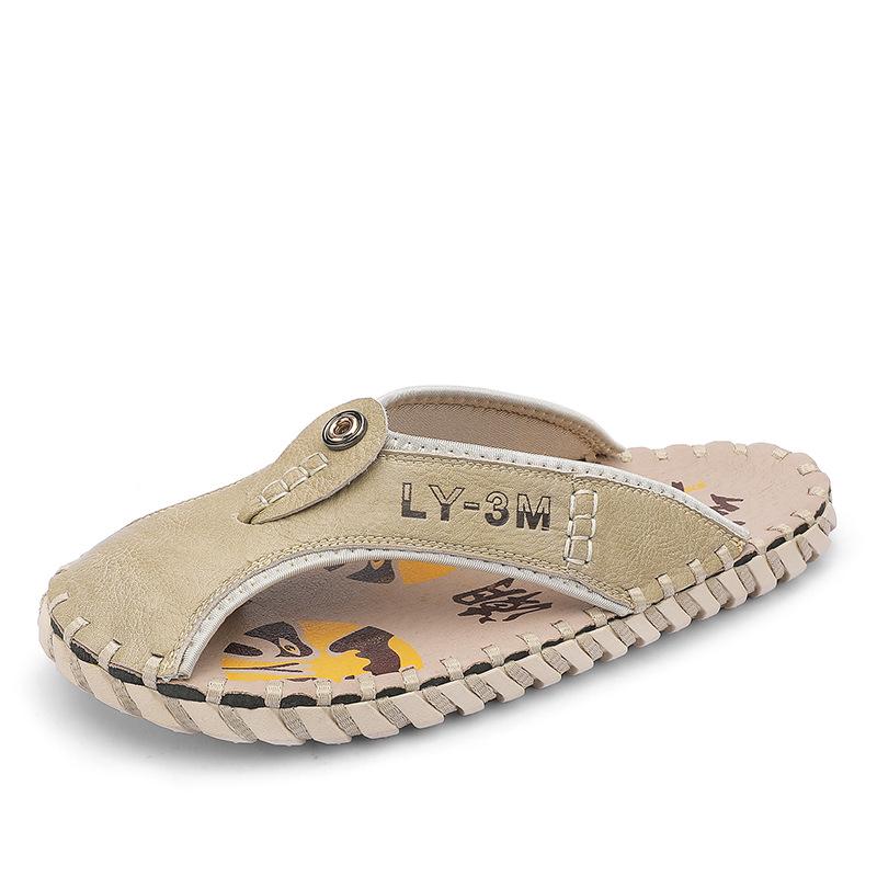 Men s Handmade Closed-Toe Flip-Flops - 2025 Casual Summer Outdoor Beach Sandals 43
