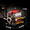 DIY V8 Engine Model Building Kit | Metal-Like Finish | Working Gear Drive | STEM Educational Toy | Desktop Decor Gift