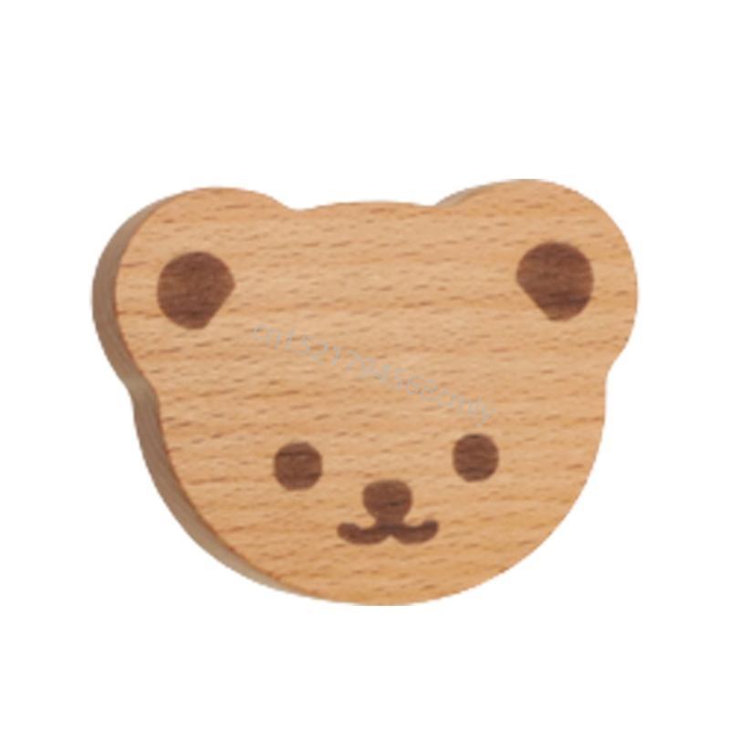 Furniture Knob with Fun Animal Wooden Drawer Handle Handle 6XDE