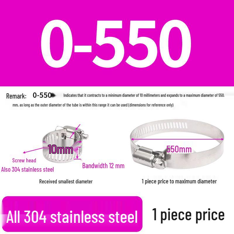 304 Edelstahl Schwerlast Schlauch- und Rohrschelle Clip