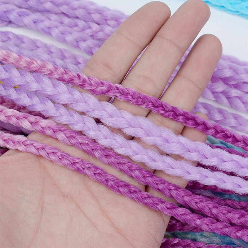 Colored Hair Extensions for Kids Ponytail Hair Accessories Clip In Ponytail with Rubber Bands for Women Synthetic Hair Pieces