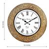 Emboss Metal Analog Wall Clock For Elegant Home Decor, Office, School, Gym, Shop And Gifting || Clock Size - 16 X 16 Inches