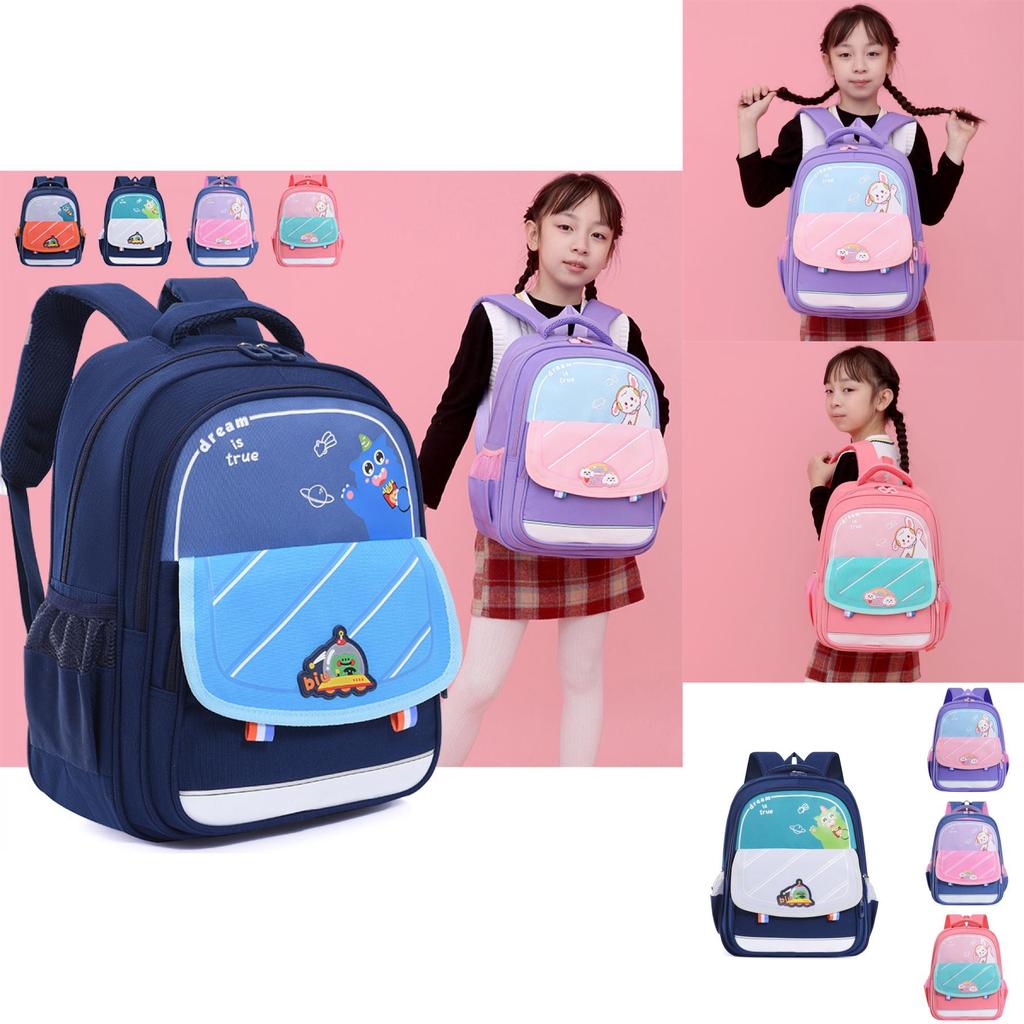 Adorable Cartoon Oxford Fabric Kids Backpack Unisex Lightweight Spine Protection