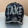 New Lace Baseball Cap Diamond Alphabet Cap Outdoor Travel Shopping Hat Fashion Ladies Hat
