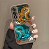Comics Dragon Caricature Cover Phone Case For HONOR 600 400 90 LITE 300 200 70 50 20 10I 9X 8X PRO DIY Case Shell Funda Capa