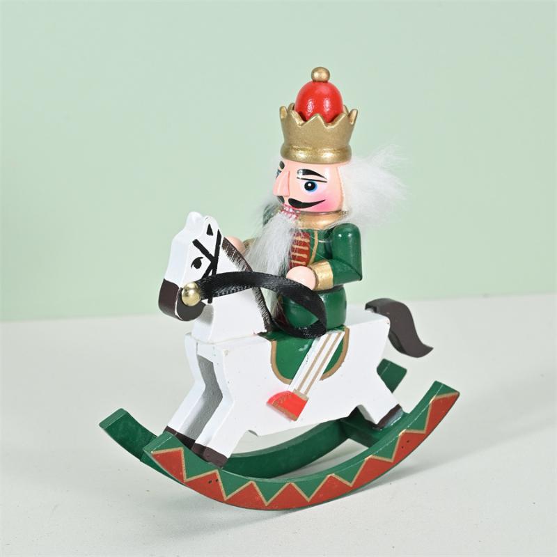 1 Pcs Wood Nutcracker Santa Figure Decoration 25Cm Christmas Santa Claus Nutcracker Holiday Ornaments